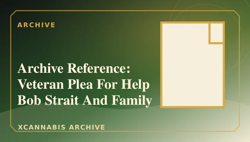 Archive Reference: Veteran Plea For Help Bob Strait And Family featured image