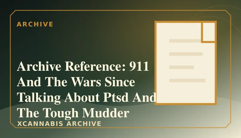Archive Reference: 911 And The Wars Since Talking About Ptsd And The Tough Mudder Challenge featured image